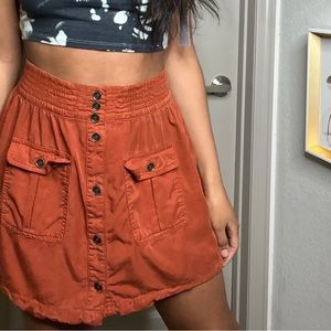 Womens Life In Progress Small Orange Skirt